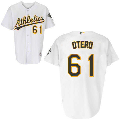Dan Otero #61 Youth Baseball Jersey-Oakland Athletics Authentic Home White Cool Base MLB Jersey